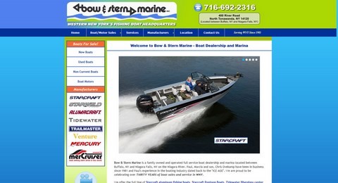 Bow And Stern Marine Website Design