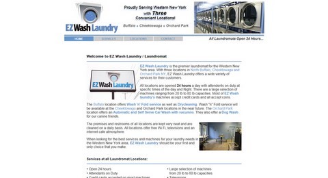 EZ Wash Laundry Website Design