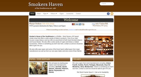 Smokers Haven Responsive Website Design
